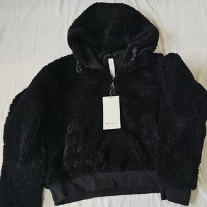Lululemon Athletica Black Textured Fleece 1/2 Zip Sweatshirt